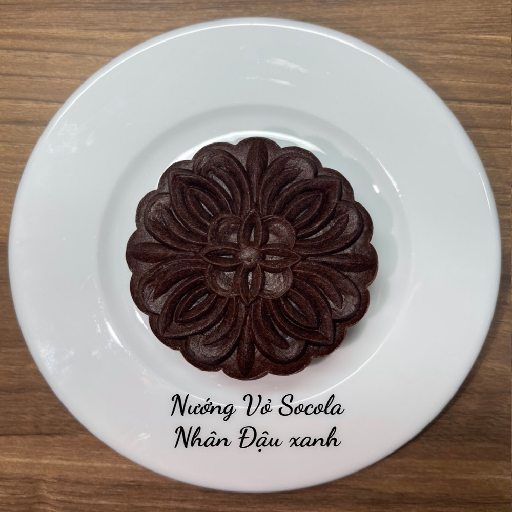 Bánh NƯỚNG vỏ CHOCOLATE nhân ĐẬU XANH 150gr