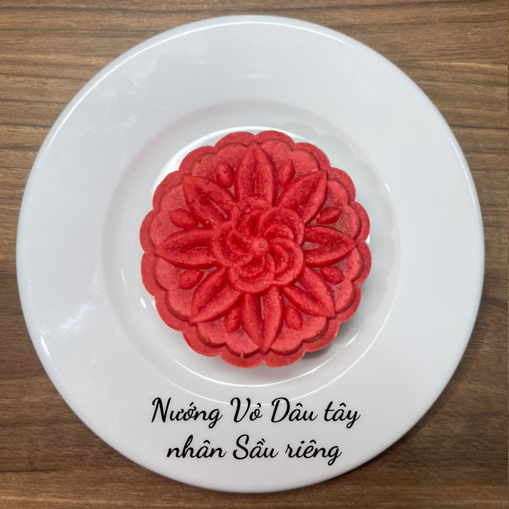 Bánh NƯỚNG vỏ DÂU TÂY nhân SẦU RIÊNG 150gr